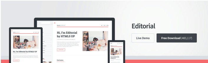 Editorial template preview